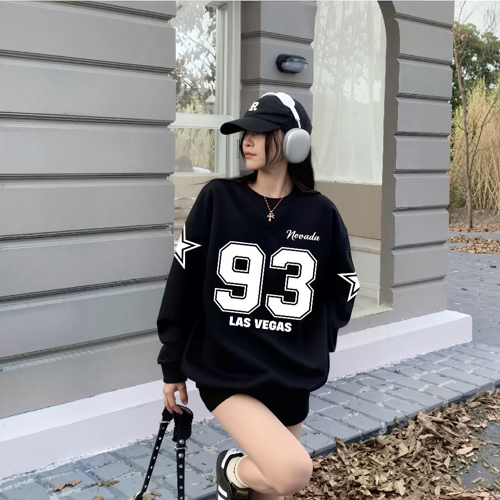 WGUD'S Basic Sweater NEVADA 93 [sablon DTF] Unisex Pria & Wanita *PREMIUM QUALITY*