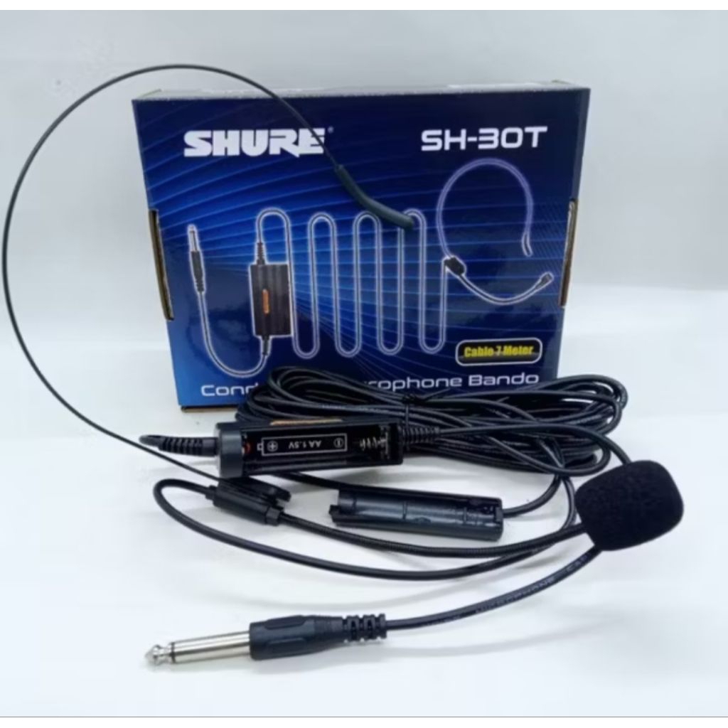 Mic Condenser SH 30T/SH 50T Microphone Kabel Mikropon Imam Condenser Mikrofon Bando Headset Grade Ba