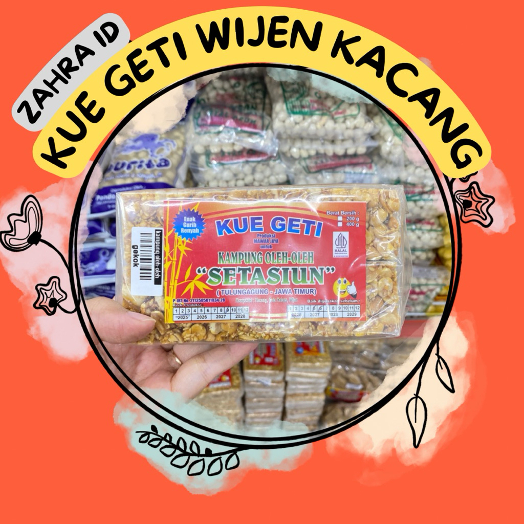 200gr Kue Geti Wijen Kacang / Geti Wijen - Kampung Oleh-oleh Stasiun Tulungagung