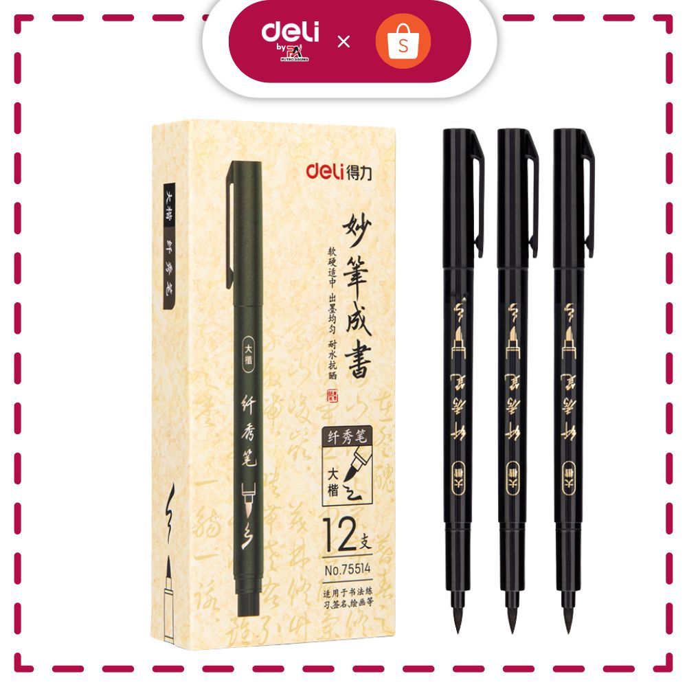 

Deli Calligraphy Pen / Pulpen Pena Kaligrafi Tebal dan Mudah Menyerap 75514