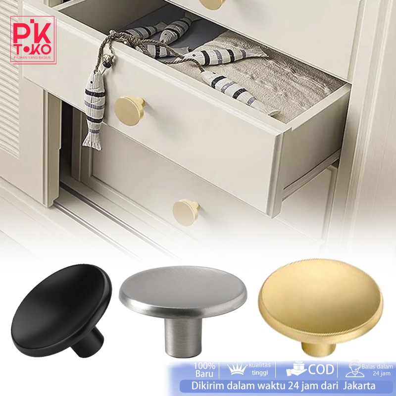 Handle Knob Laci Gold Minimalis, Tarikan Laci Pegangan Lemari Knob Bulat Gold