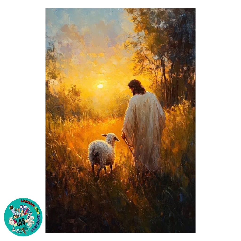 Lukisan Seni Bandung Lukisan Yesus Lukisan Tuhan Yesus Lukisan Kristen Lukisan Handmade Asli
