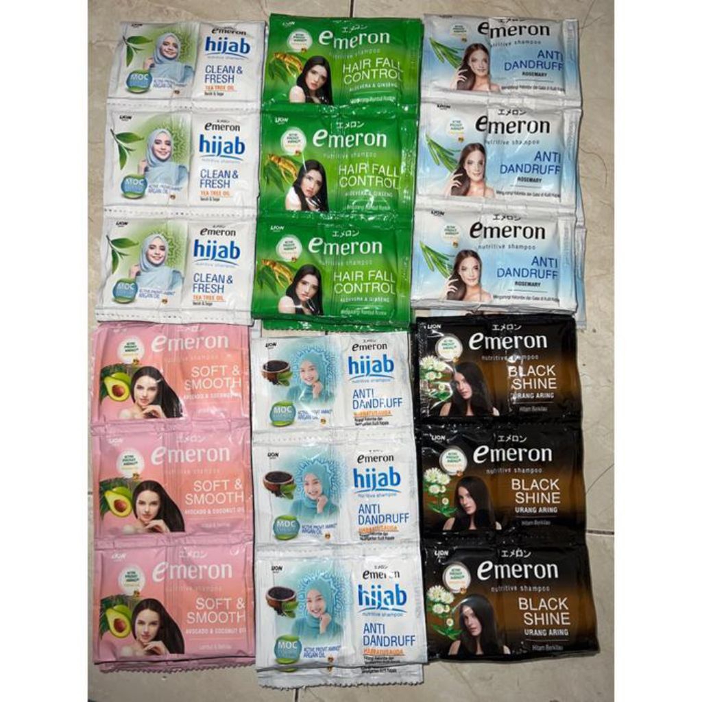 SHAMPOO EMERON RENCENG 12x2 sachet emeron shampo hijab