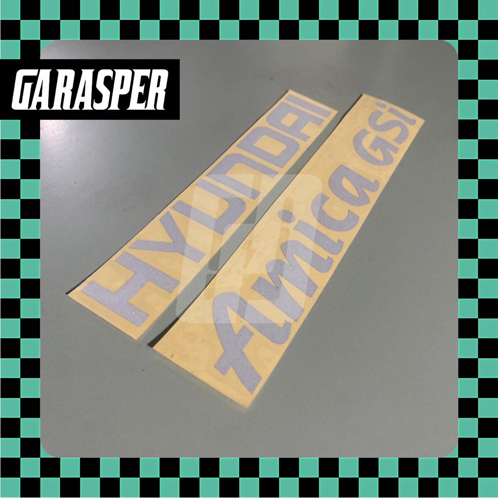 Cutting Sticker/Stiker Emblem Hyundai Amica GSi for Kia Visto