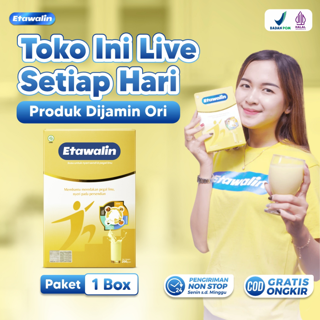 

Etawalin Susu Kambing Etawa Solusi Asam Urat dan Nyeri Sendi Official 1 Box