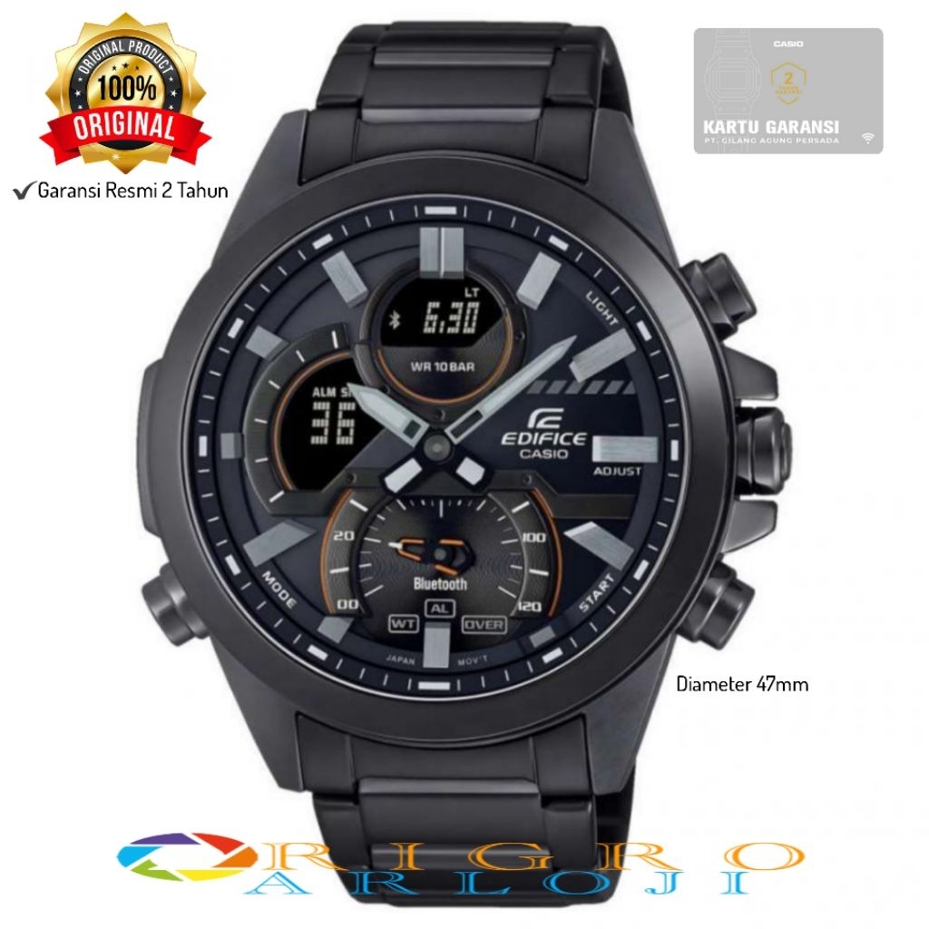Jam Tangan Pria Casio EDIFICE ECB-30DC-1ADF Original Garansi Resmi 2 Tahun - Bluetooth