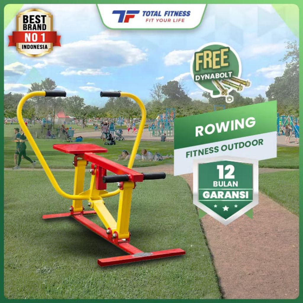 alat fitnes outdoor taman Rowing Machine gym