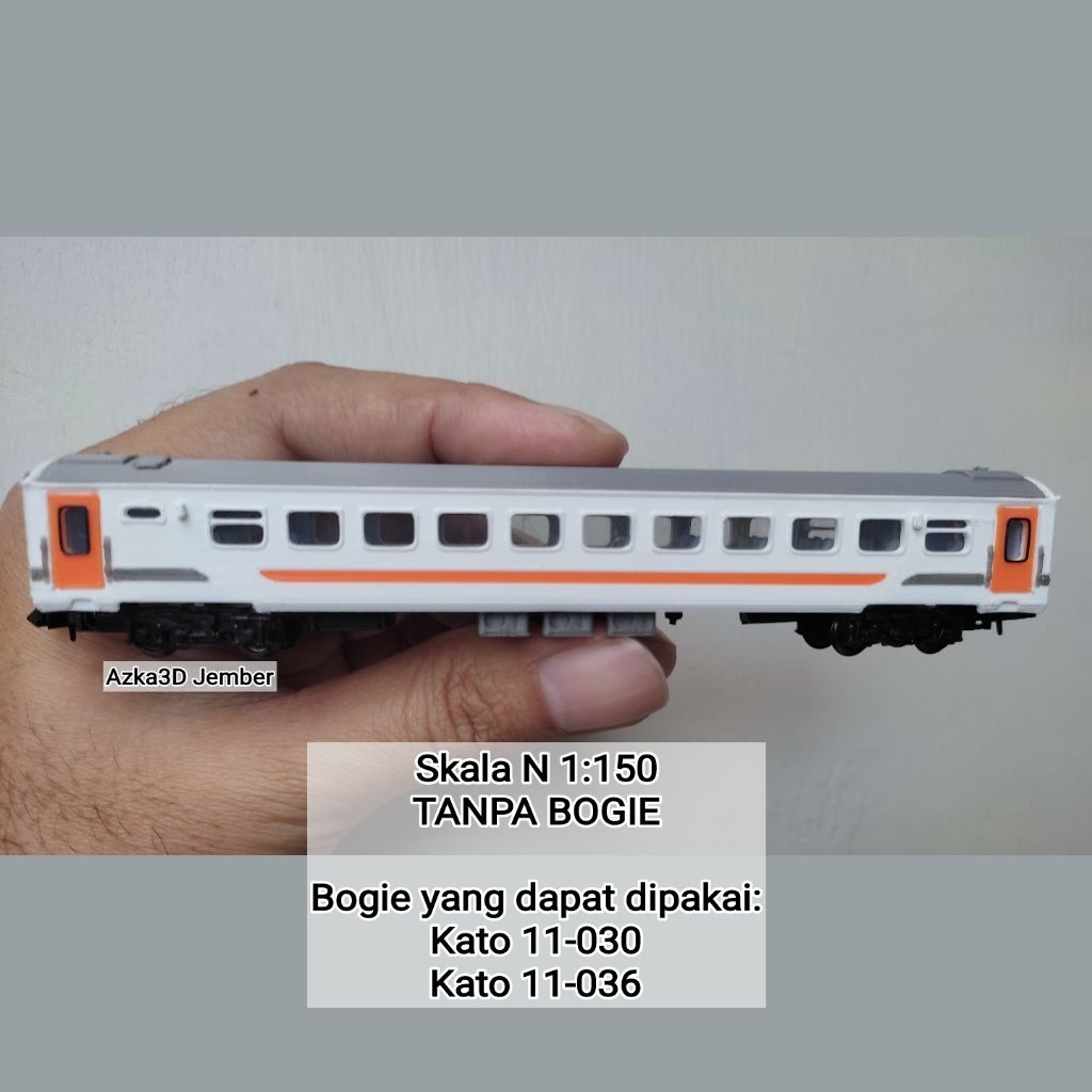Miniatur Kereta Skala N 1:150 Model Kereta Api Indonesia - 3D Print Bahan Plastik.