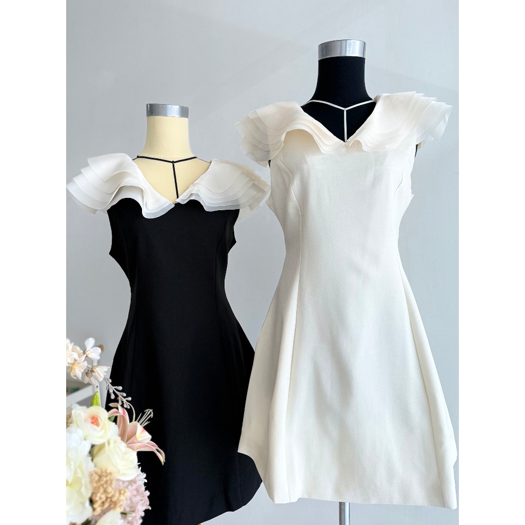 Monochrome Bloom Mini (Dress Korea/Casual Dress)