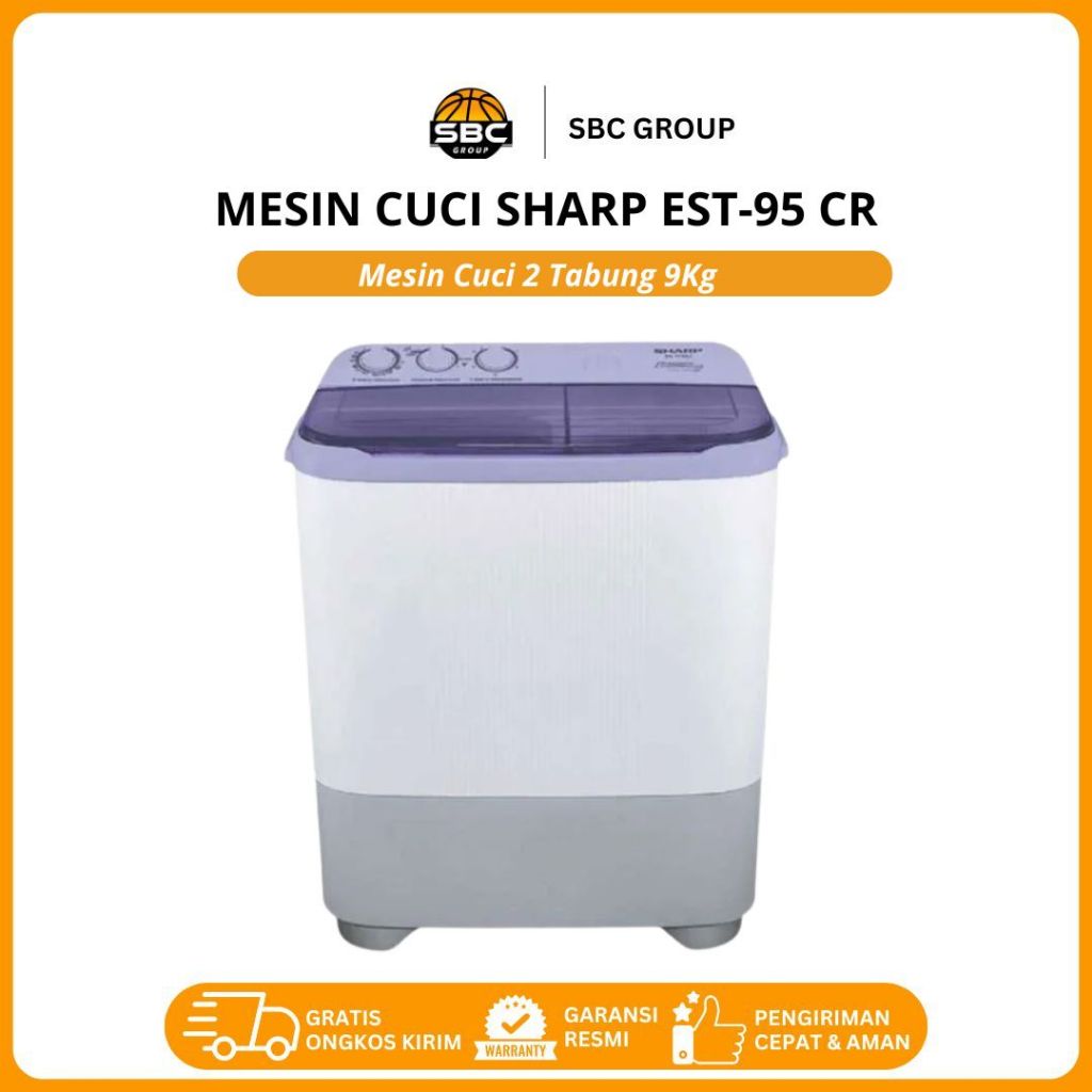 MESIN CUCI SHARP 2 TABUNG 9KG