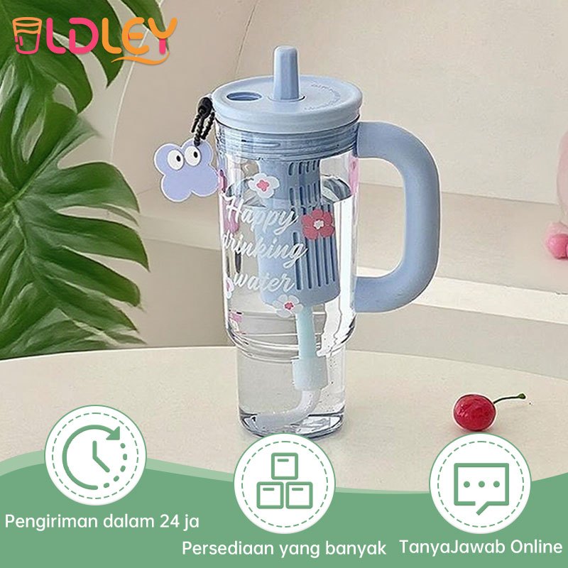 OLDLEY Gelas Aesthetic Transparan/Cangkir Air Kapasitas Besar 700ML/Cangkir Mobil/Cangkir Sedotan De