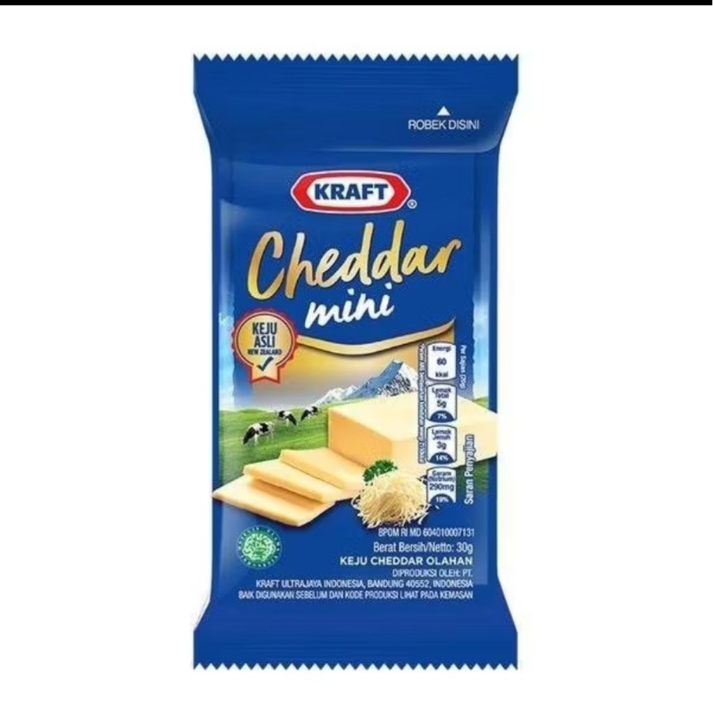 

Keju KRAFT CHEDDAR MINI Kemasan Praktis & Ekonomis 35 gram - Beli Banyak = Makin Murah!!!