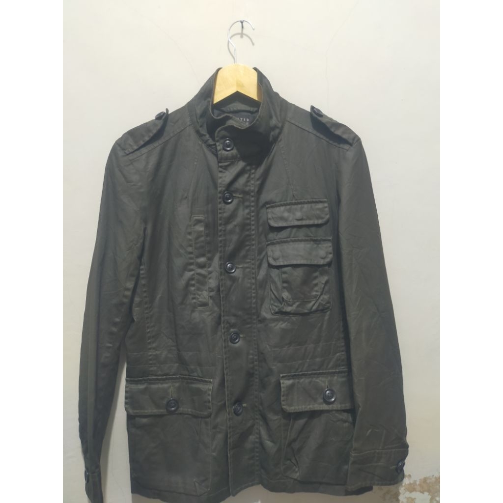 Jaket Uniqlo Coated Cloth kanvas