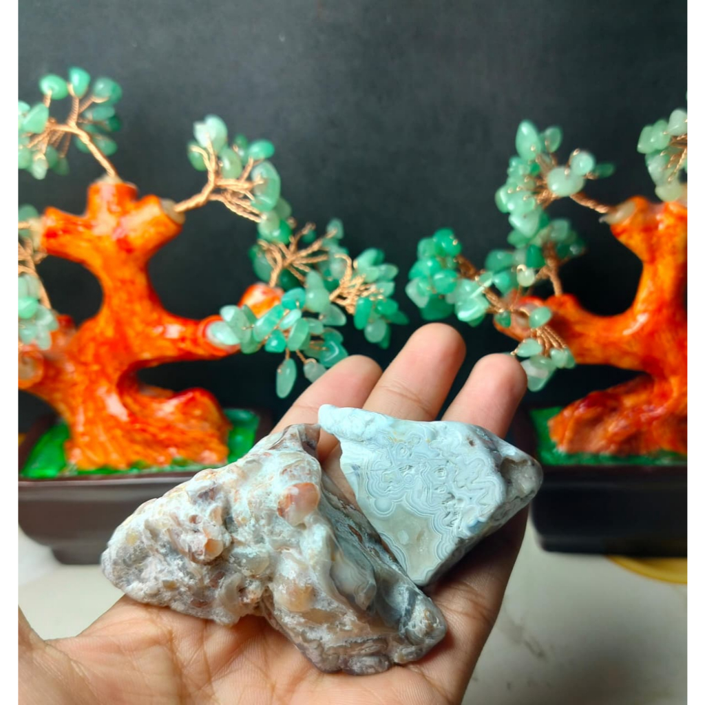 Batu Natural Mexico Agate pattern polished rough (5)