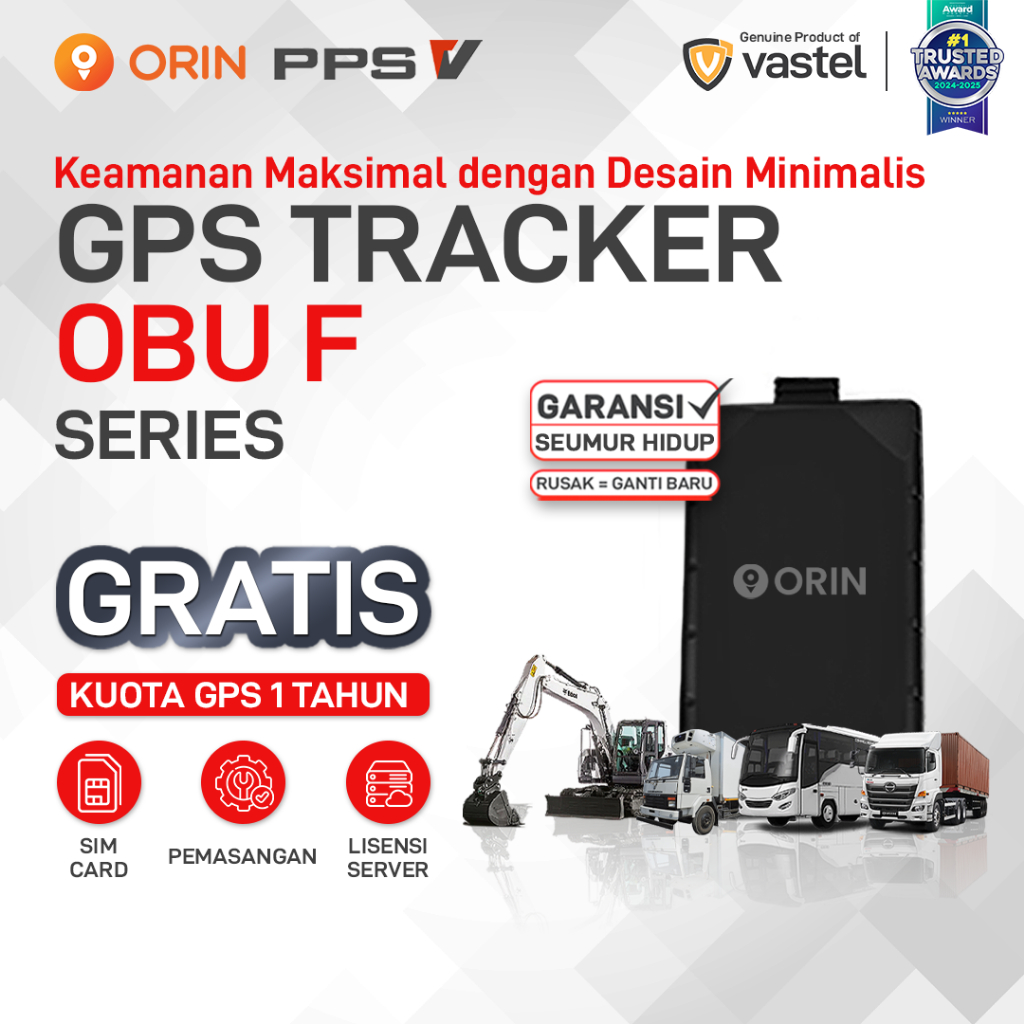 ORIN OBU F GPS Tracker Mobil Pelacak Lokasi Jarak Jauh Anti Maling - Relay Sensor & Lacak Lokasi Via