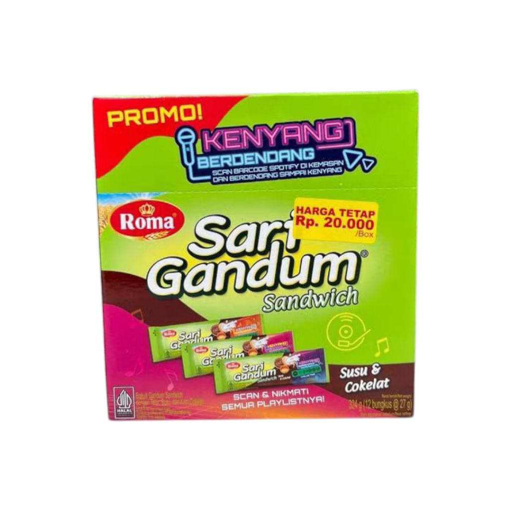 

Sari Gandum Susu & Cokelat isi 12 – Camilan Sehat, Renyah & Bikin Happy!