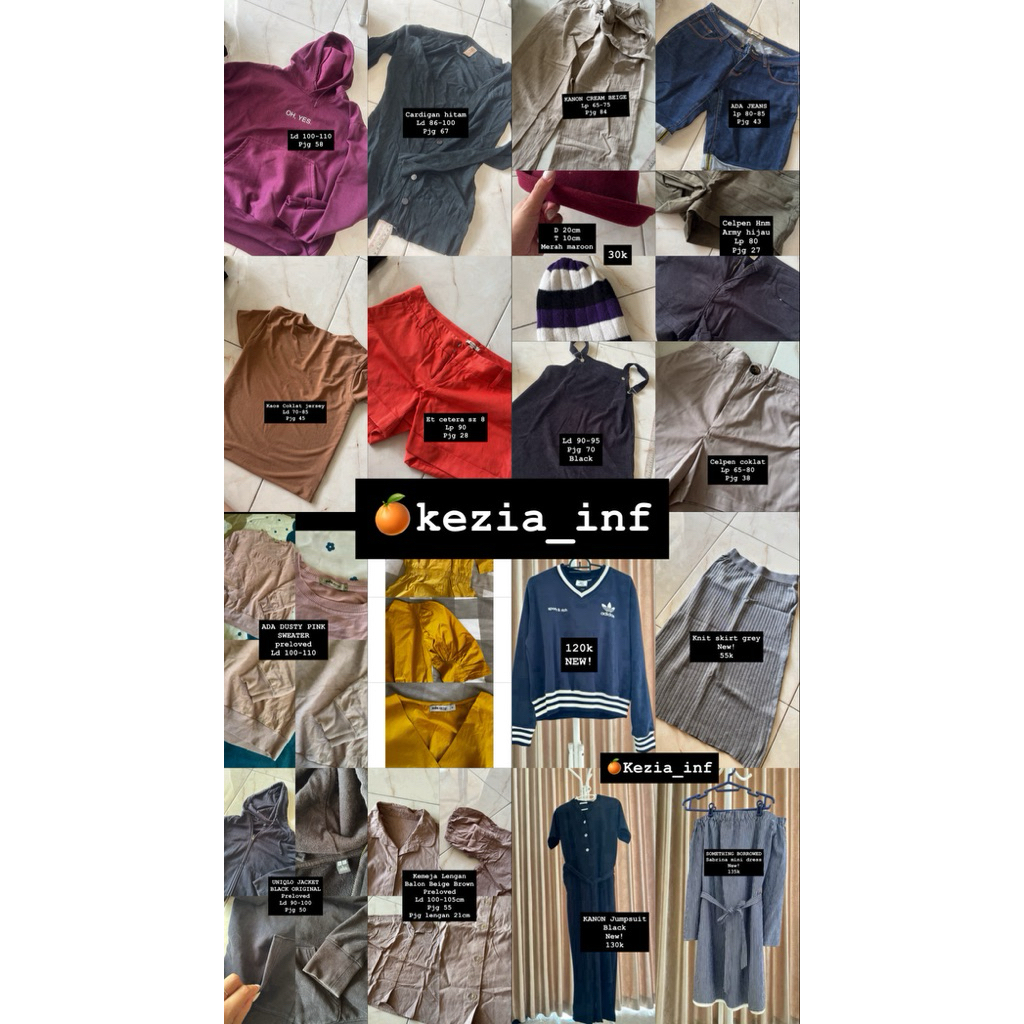 (MIX) preloved Blouse Kemeja Jacket Uniqlo Black Wanita Brown Formal Atasan Women tops lengan panjan