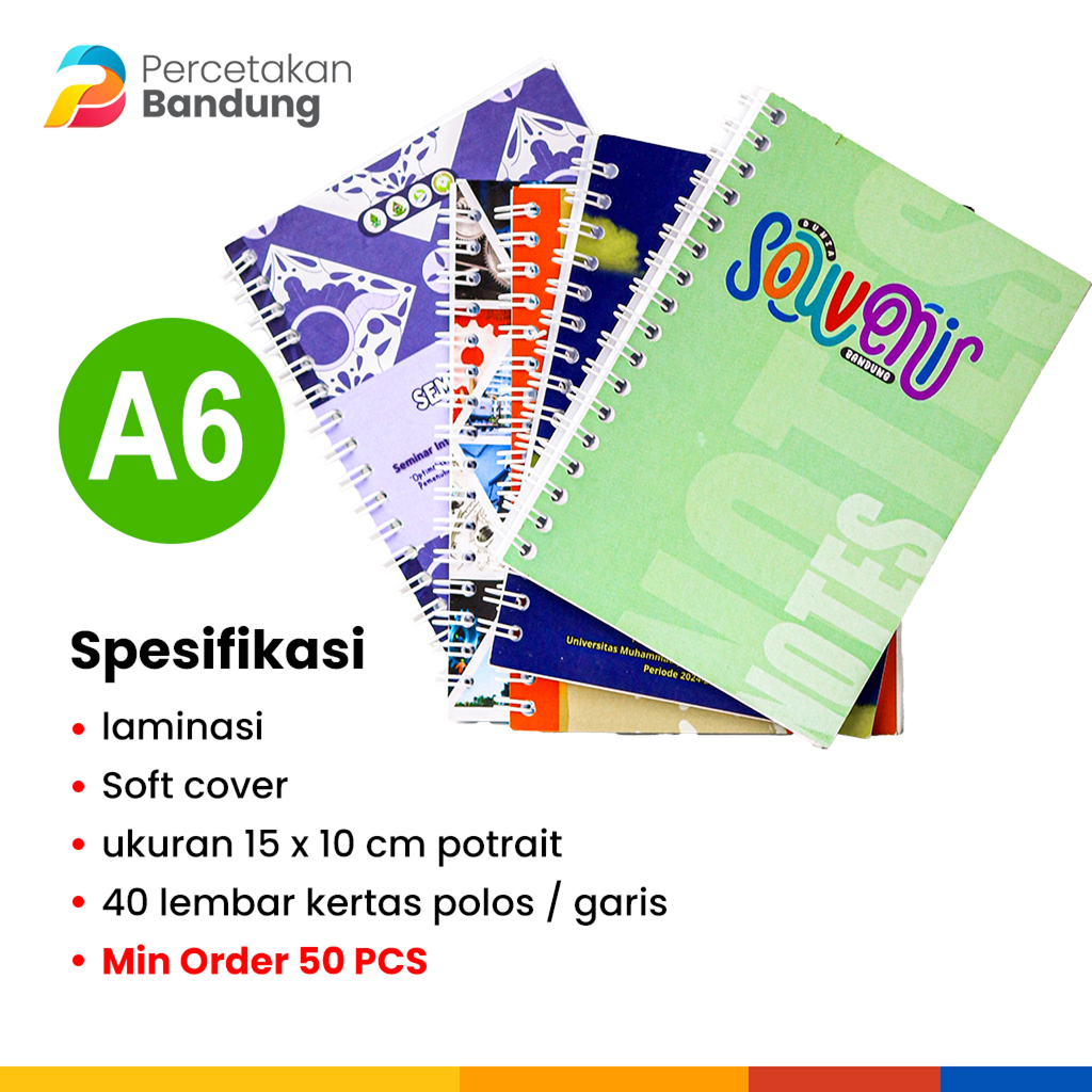 

CUSTOM Notebook & Notepad | Cetak Notes | Souvenir Pernikahan Catatan Event Kegiatan Organisasi Uk A6