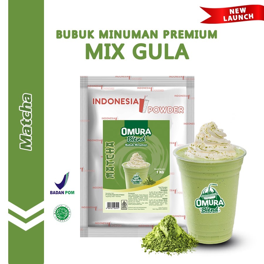 

OMURA Blend Bubuk Minuman Premium Rasa Matcha Japan Instant Powder Drink 1 Kg Omura Powder