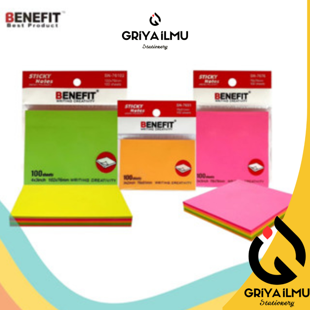 

STICK NOTE BENEFIT BERBAGAI UKURAN (022047| 022070| 022071| 022072|022048)