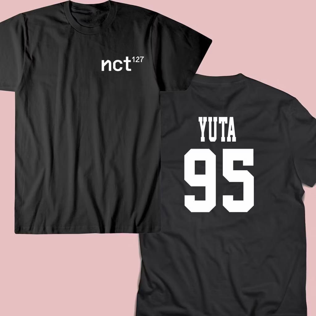 "KAOS DISTRO T-SHIRT NCT 127 YUTA NAMA NOMOR / KAOS K-POP KEREN / UNISEX BAHAN COTTON COMBED 30S