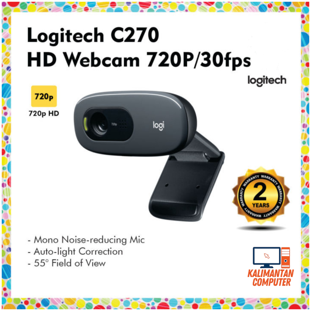 Logitech C270 Webcam HD 720P USB WEBCAM