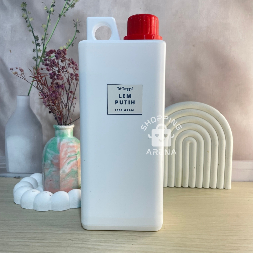 LEM PUTIH PVAc 1000gr 1Kg Lem Kertas Kayu Plamir Serbaguna Plamur Tembok Campuran Cat Lengket Kuat M