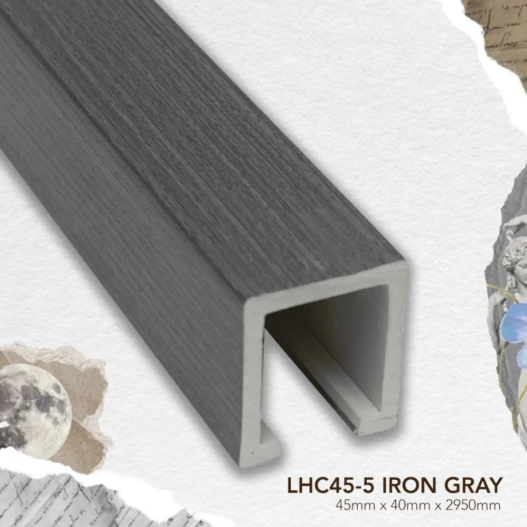 PLAFON PVC: LAIV PLAFON HOLLOW 4 X 4 - IRON GRAY