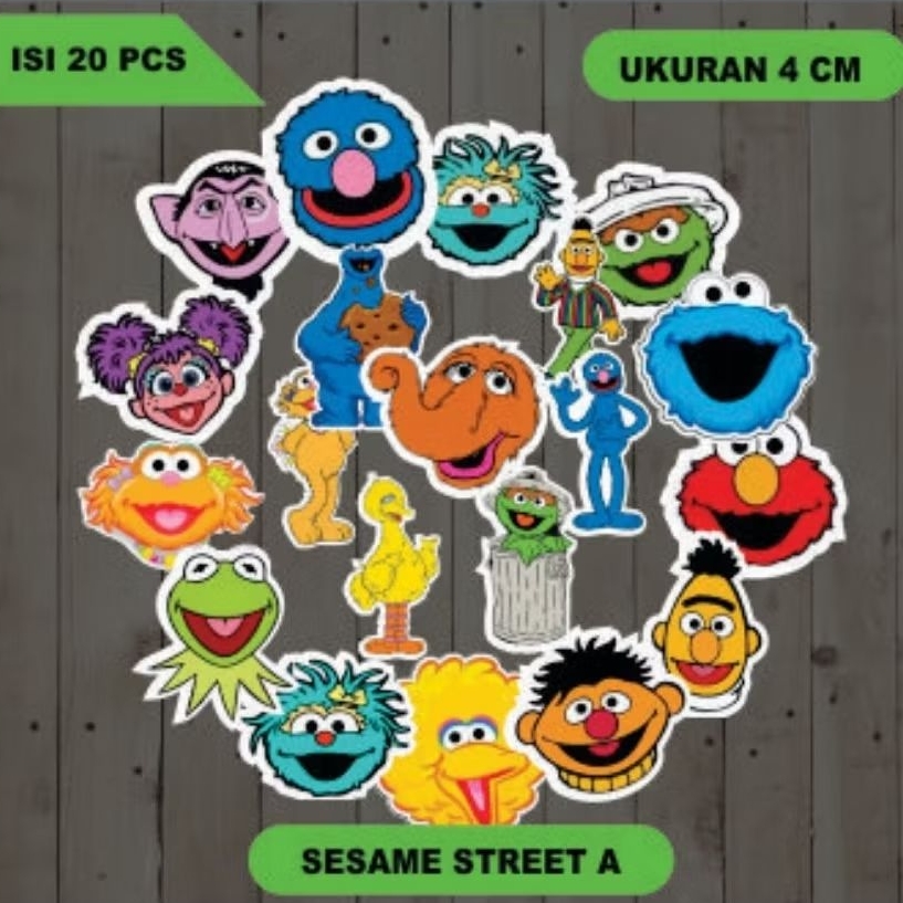 

STICKER STIKER SESAME STREET 20 PCS ANTI AIR