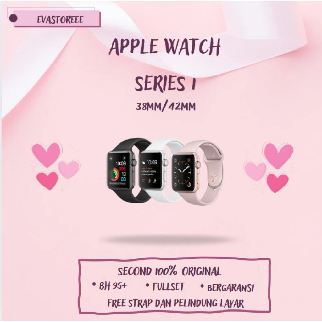 Apple Watch/iWatch Series 1/S1 38MM/42MM Second 100% Original Fullset Bergaransi Ex internasional