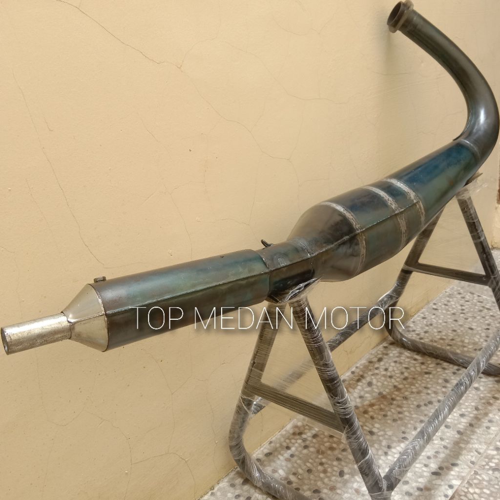 KNALPOT KOLONG RX-KING PLAT JANUR SELENCER DATAR UJUNG CROM LAMBUNG 38