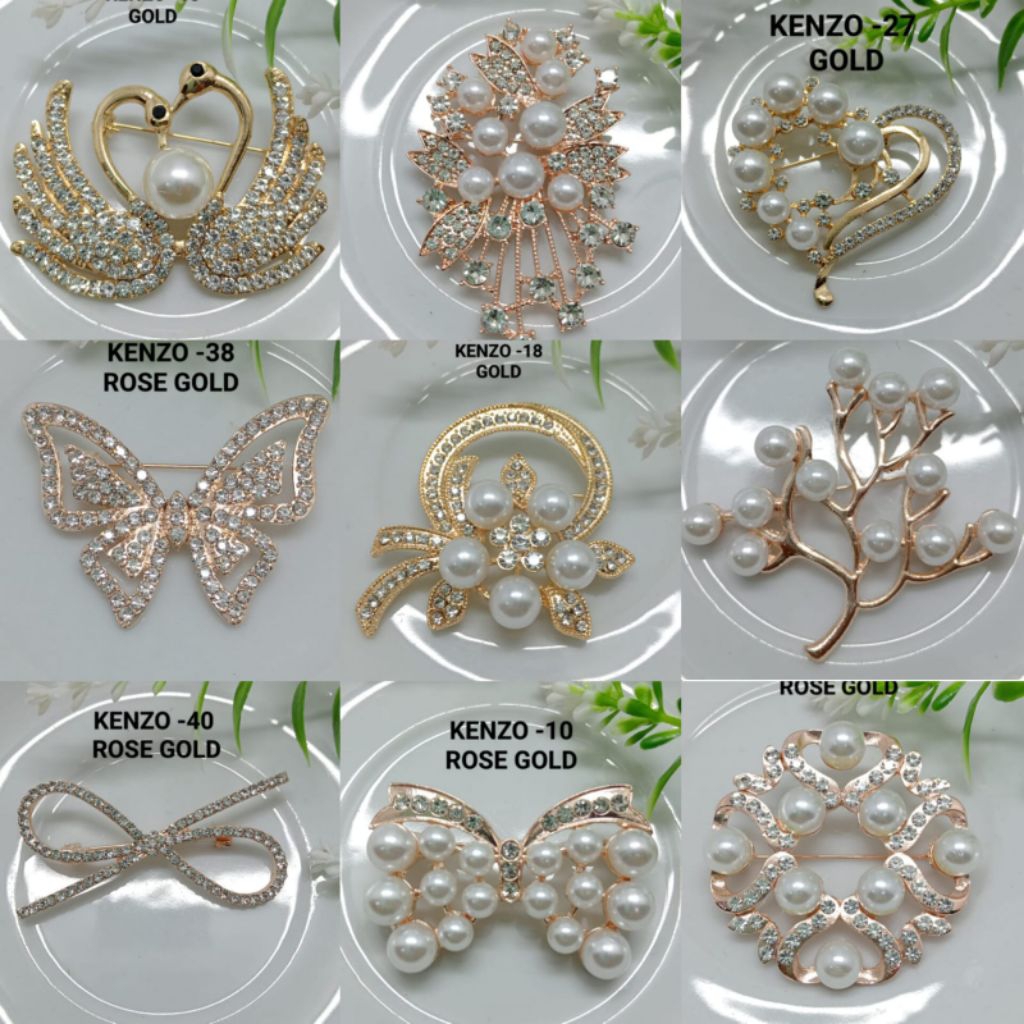 Bros Dada / Bros Dada cantik / Bros dada hijab / Bros Dada Unik warna Rose dan Gold /pcs