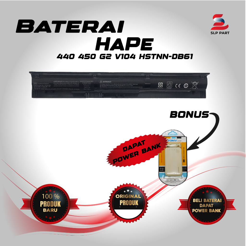 Baterai HP Probook 440 450 g2 v104 HSTNN-DB61