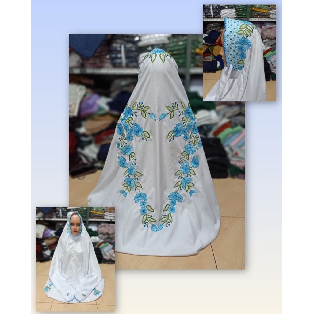 MUKENAH DEWASA KATUN BORDIR MUKENAH KATUN PREMIUM MUKENAH LAJURAN DEWASA MUKENAH BORDIR