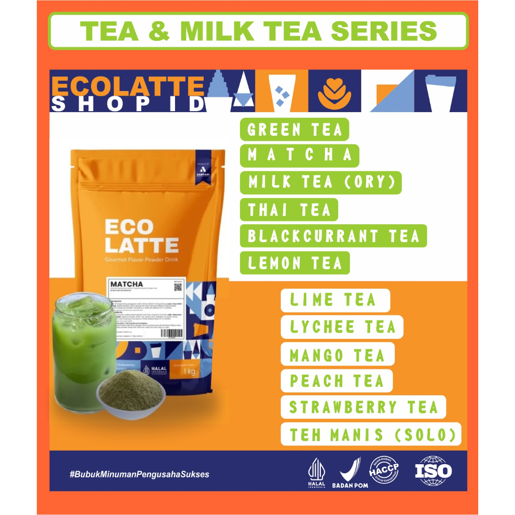 

ECOLATTE Premium Powder Bubuk Minuman Varian Teh 1KG