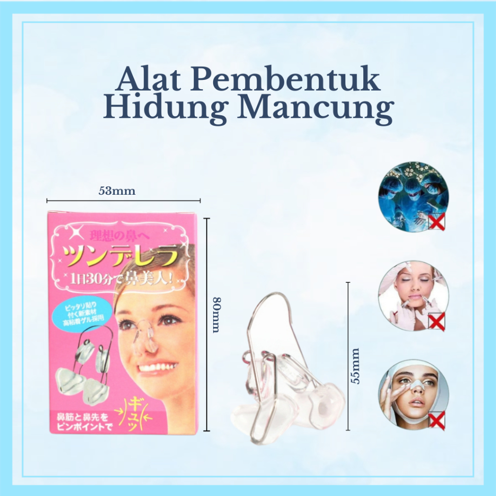Nose-Up Alat Pembentuk Hidung Mancung Silikon Lembut Hidung Mancung Alami MG021