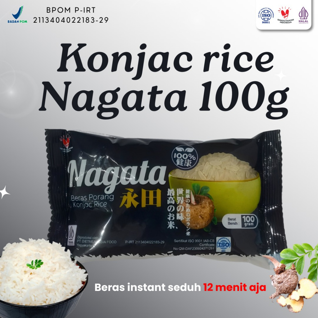 

Nagata Beras Porang Instan Praktis Kemasan 100Gram