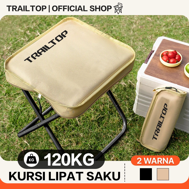 [READY] TrailTop Kursi Lipat Outdoor Portable Penuh Upgrade Bangku Lipat Kecil Beban Berat 120kg