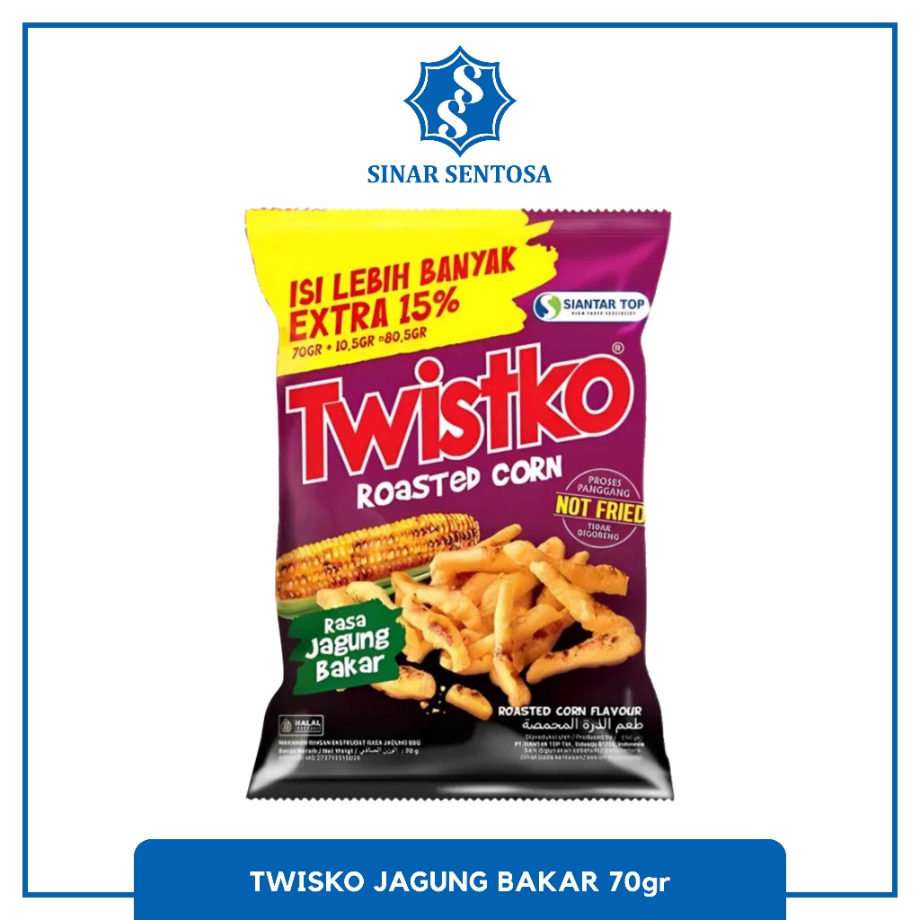 

Twistko Jagung Bakar Snack Jagung Panggang Renyah 70gr – Cemilan Gurih