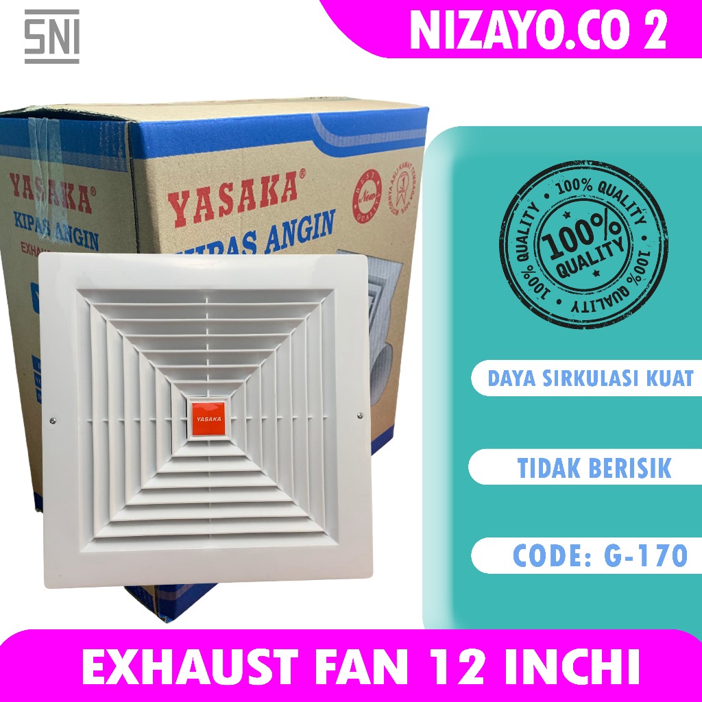 Exhaust Fan 12 Inch Kipas Angin Hexos Plafon Pendingin Ruangan Lainnya - YASAKA