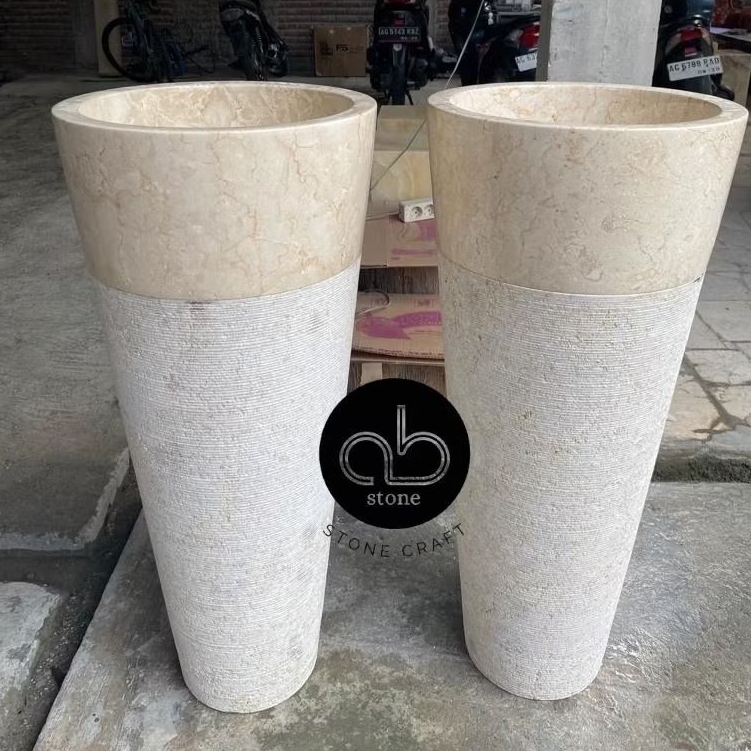 Pedestal Marmer | Wastafel Kaki Marmer