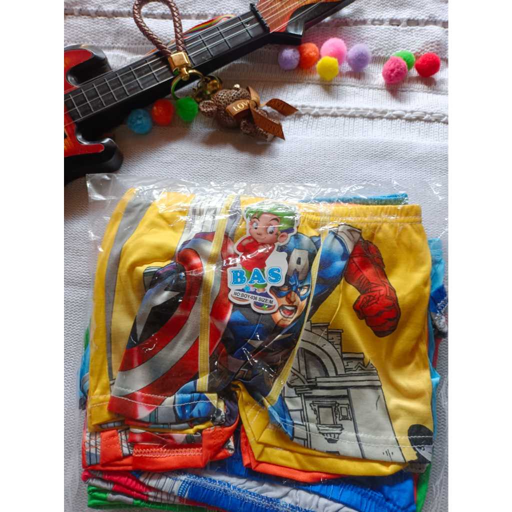 Celana Boxer Anak Laki Laki dan Kaos dalam laki-laki karakter/Random