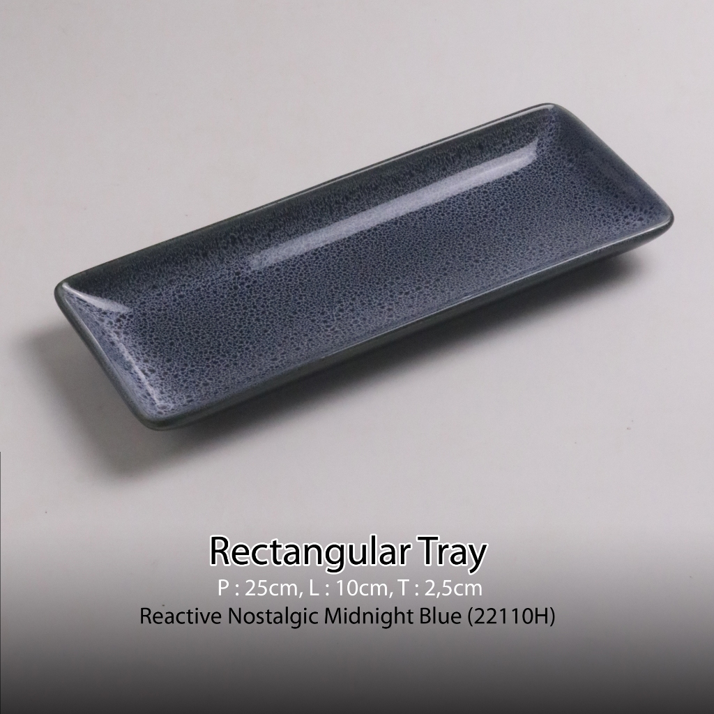 Nate Long plate / Sushi plate/ Rectangle plate / Piring sushi keramik / Piring panjang