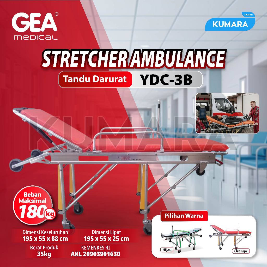 GEA - Emergency Stretcher Ambulance YDC 3B / Emergency Stretcher / Brankar Ambulance