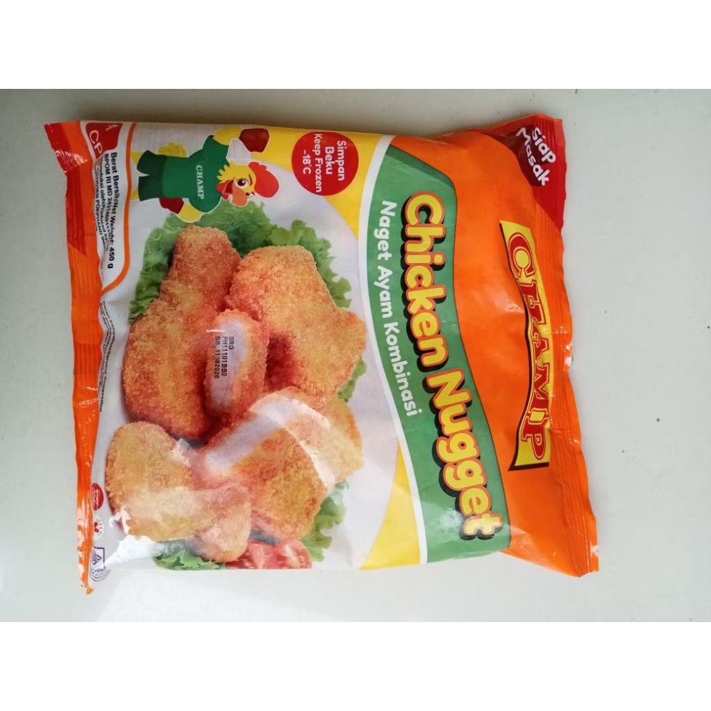 

Chicken Nuget champ 450gr / gepeng /stick