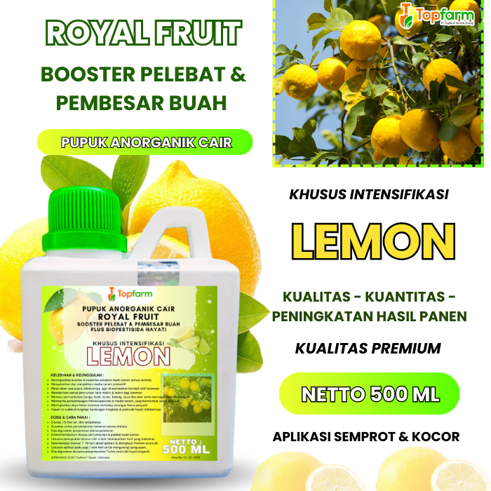 Pupuk Lemon Agar Cepat berbuah/ Pupuk Pelebat Buah Lemon/ Pupuk Booster lemon/ Pupuk Perangsang Buah