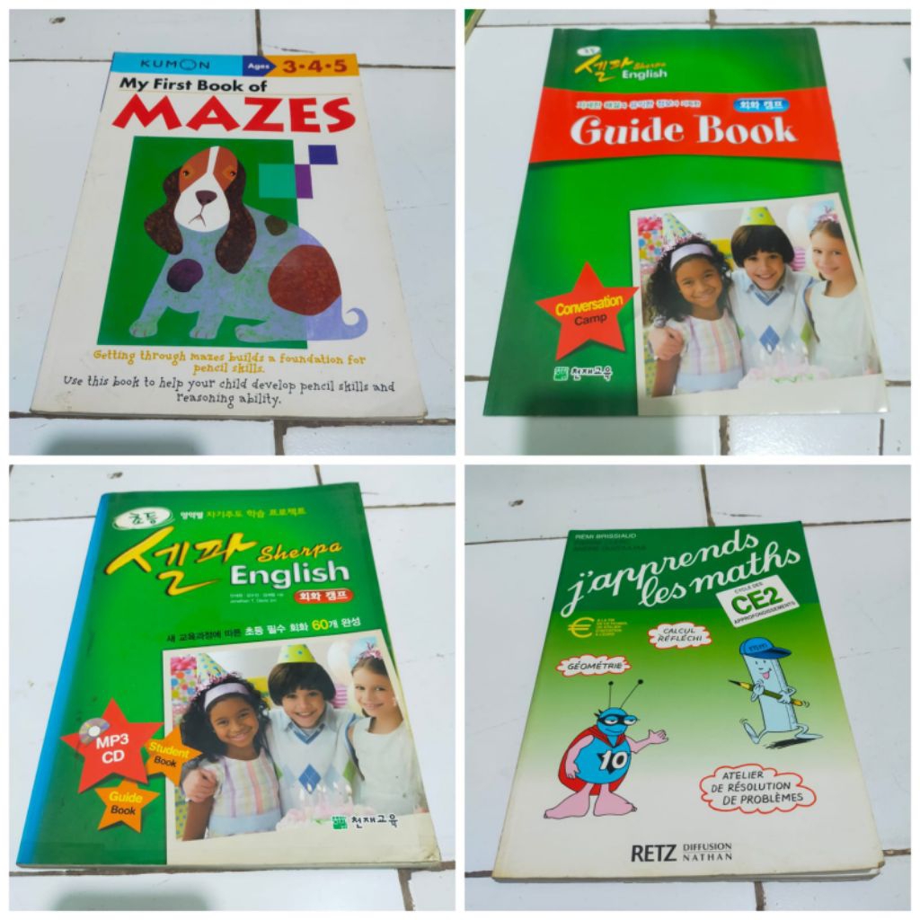 ori SHERPA ENGLISH CONVERSATION CAMP PLUS CD STUDENT BOOK. A KUMON MY FIRST BOOK OF MAZES. JAPPRENDS