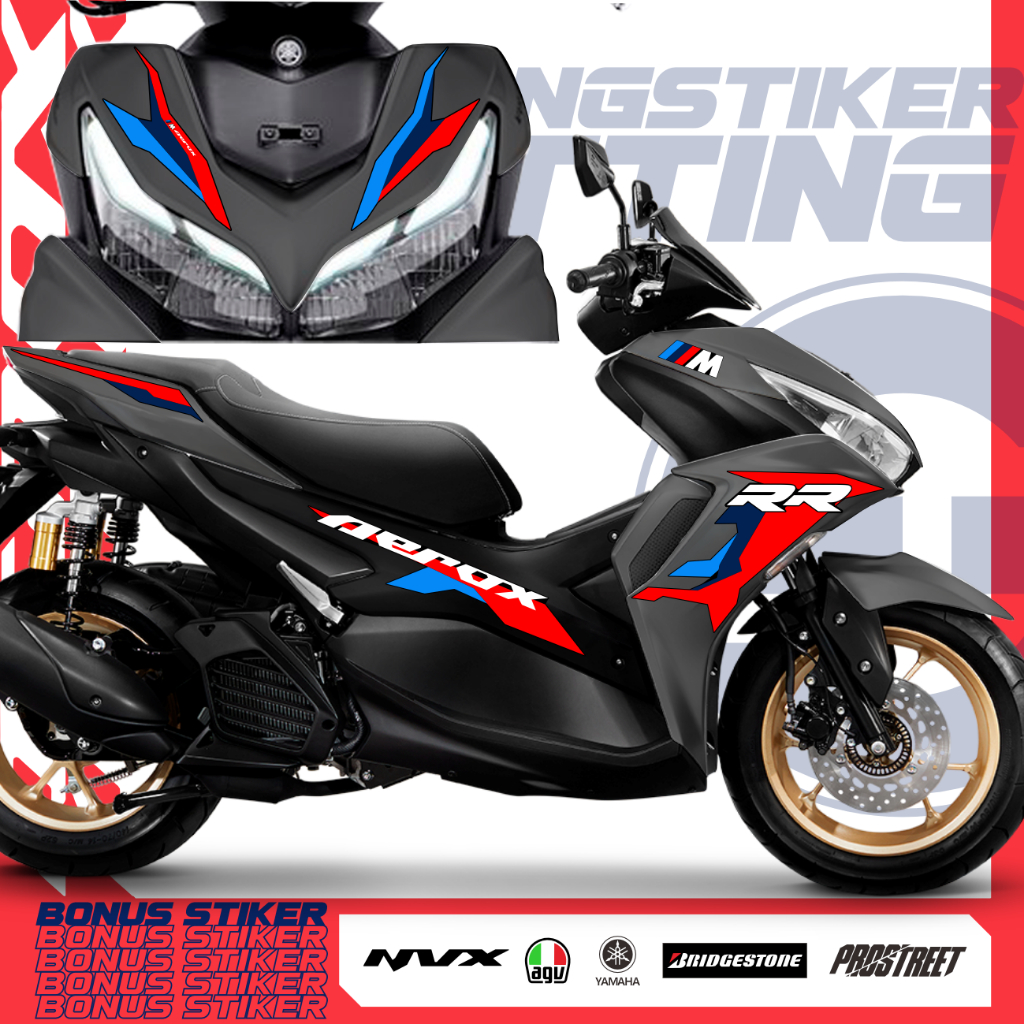 STRIPING AEROX ALPHA NEO TURBO NEW 2025 STIKER LIVERY BMW SEMI FULL STICKER HIGHQUALITY
