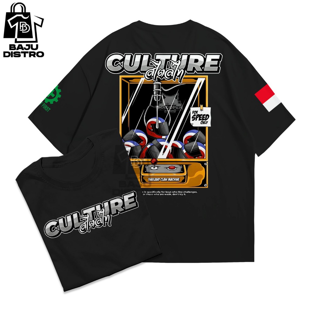 Kaos Racing Thailand Claw Machine - Kaos Otomotif Driver Muda  - Baju Kaos Pria - Kaos Racing - Kaos