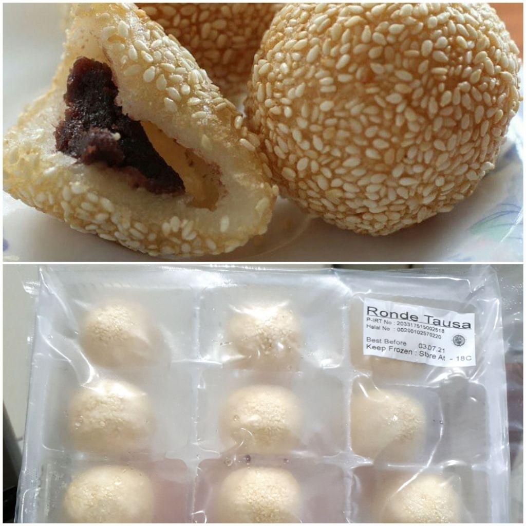 kue ronde isi tausa merah / kue onde / onde isi tausa kacang merah